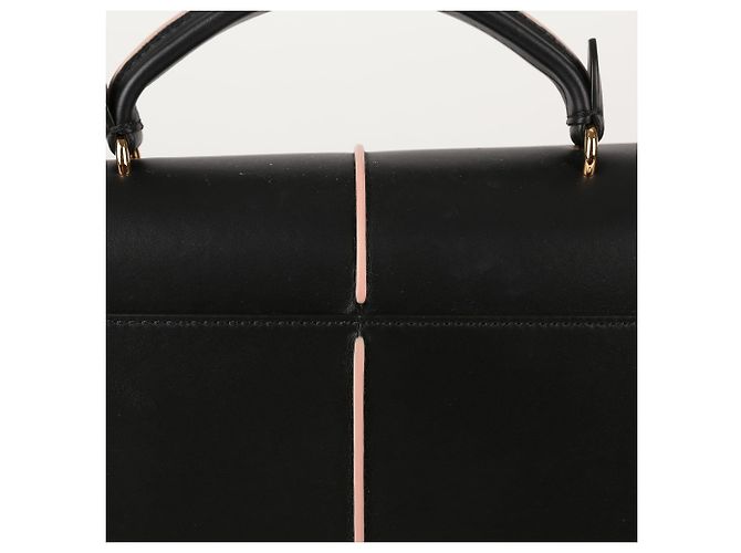 Marni Sac tote de alça superior e bolsa de ombro em couro preto - vista 5