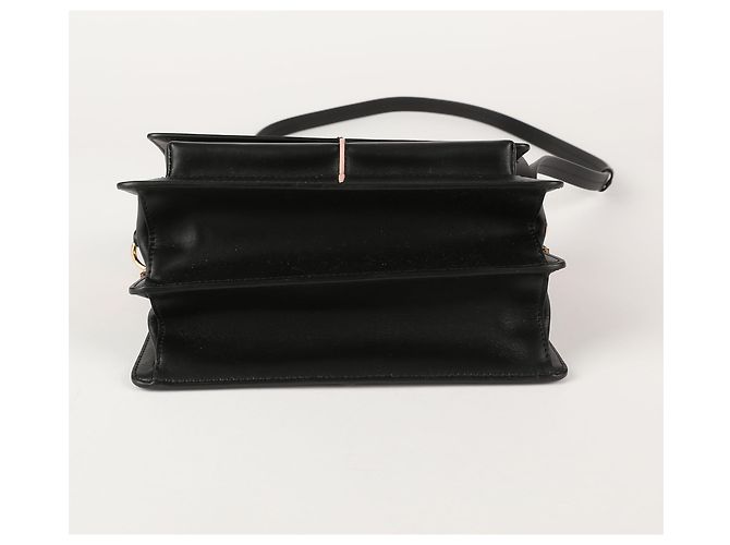 Marni Sac tote de alça superior e bolsa de ombro em couro preto - vista 7