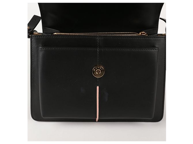 Marni Sac tote de alça superior e bolsa de ombro em couro preto - vista 9