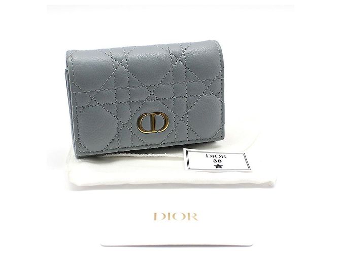 Dior Cannage Kalbsleder Kartenetui in Cloud Blue Blau - Ansicht 2