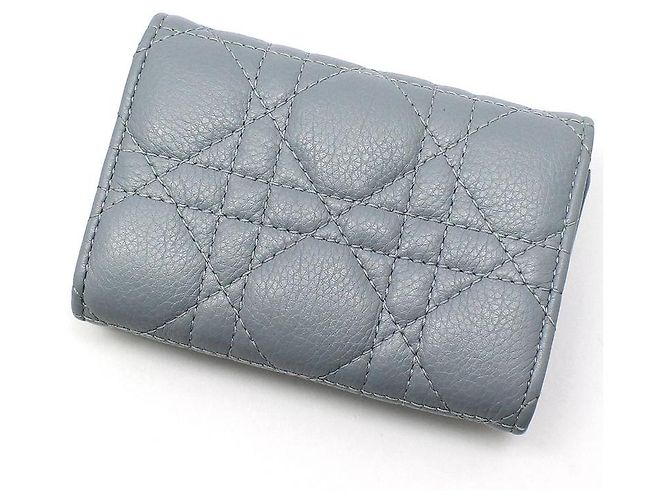 Dior Cannage Kalbsleder Kartenetui in Cloud Blue Blau - Ansicht 4