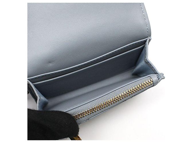 Dior Cannage Kalbsleder Kartenetui in Cloud Blue Blau - Ansicht 8