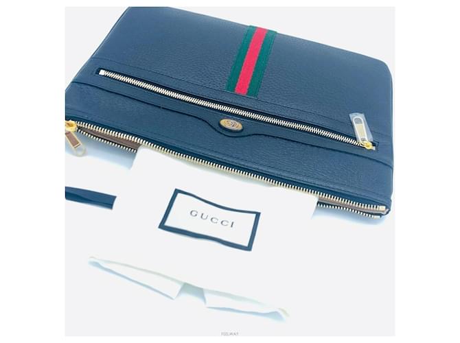 Gucci Clutch Ophidia Stripe Blu - vista 5
