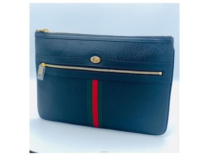 Gucci Clutch Ophidia Stripe Blu - vista 7