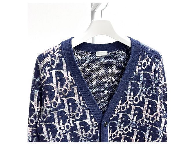 Dior Oblique Jacquard Cardigan Blau - Ansicht 3