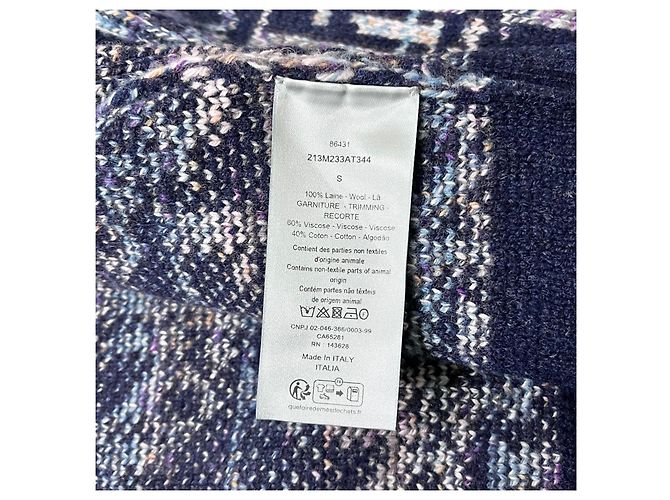 Dior Oblique Jacquard Cardigan Blau - Ansicht 7