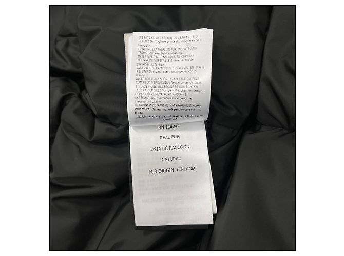 Langer Daunenmantel Moncler Chloe Logo Schwarz Größe - Ansicht 14
