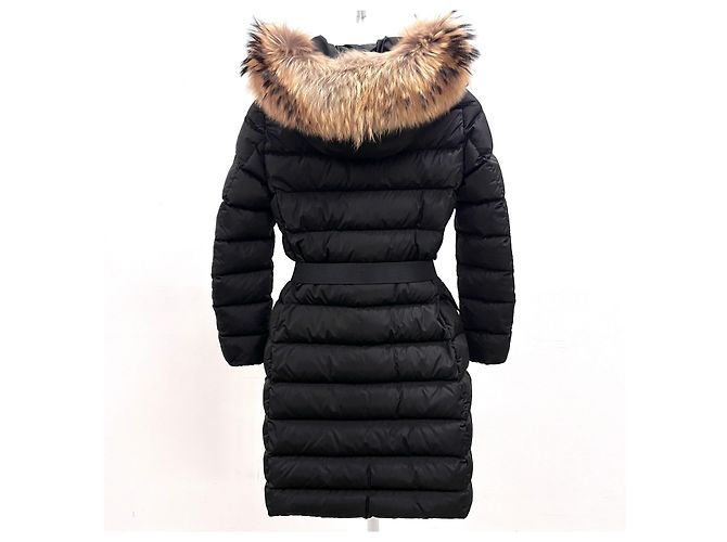 Langer Daunenmantel Moncler Chloe Logo Schwarz Größe - Ansicht 2