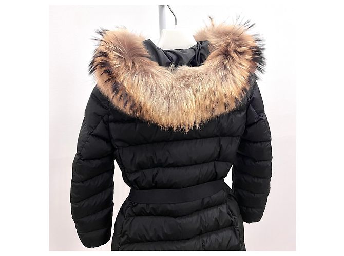 Langer Daunenmantel Moncler Chloe Logo Schwarz Größe - Ansicht 5