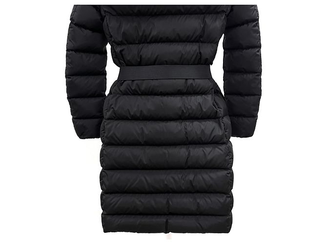 Langer Daunenmantel Moncler Chloe Logo Schwarz Größe - Ansicht 7