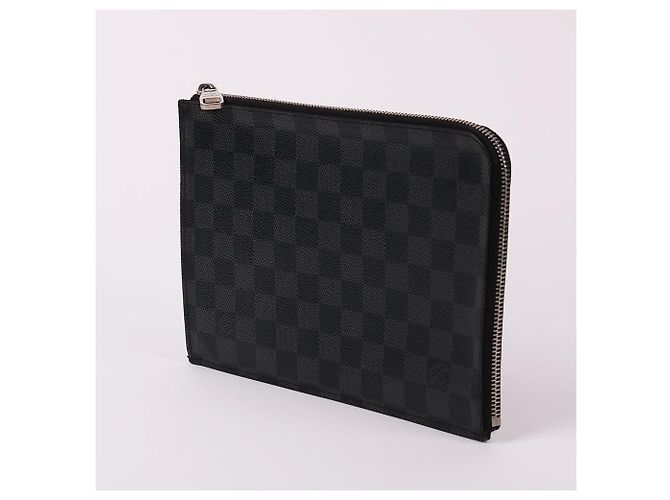 Louis Vuitton Clutch con zip Damier Graphite Nero - vista 2