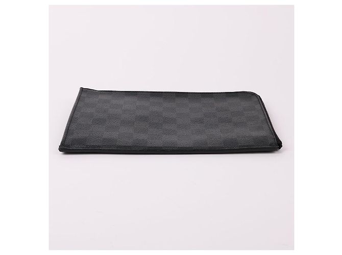 Louis Vuitton Clutch con zip Damier Graphite Nero - vista 6