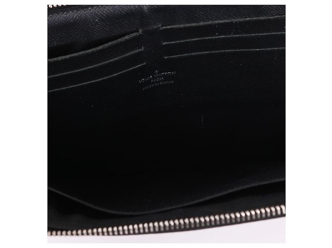 Louis Vuitton Clutch con zip Damier Graphite Nero - vista 9