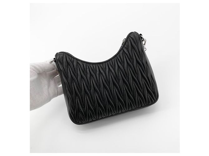 Miu Miu Borsa Hobo in Nappa con Catena e Cristalli, Borsa a Tracolla Multicolore - vista 3