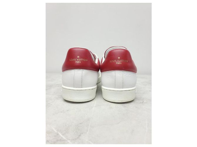 Louis Vuitton Sneakers Luxembourg in pelle rossa con logo LV Rosso - vista 5