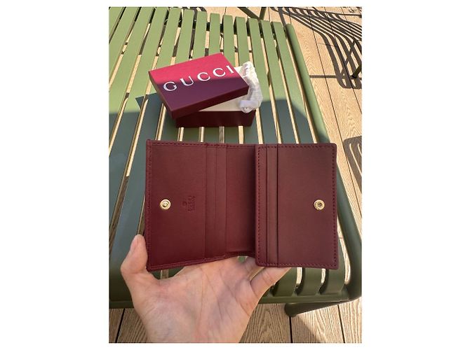 Horsebit 1955 Gucci Tarjetero Horsebit Beige Ancora Red Multicolor - vista 3