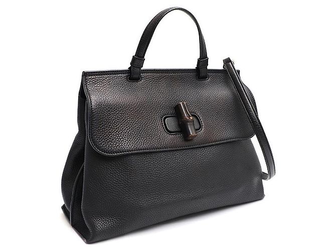 Bamboo Gucci Bolso Tote y Bolso de Hombro de Bambú para el Día a Día Negro - vista 2