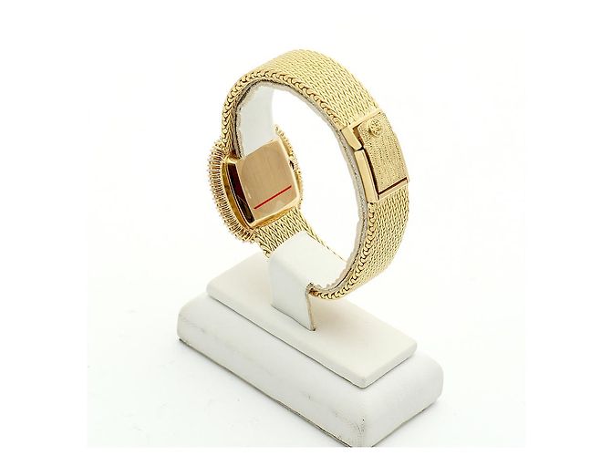 Patek Philippe Orologio da donna piccolo orologio dorato quadrante glitter diamante originale - vista 7