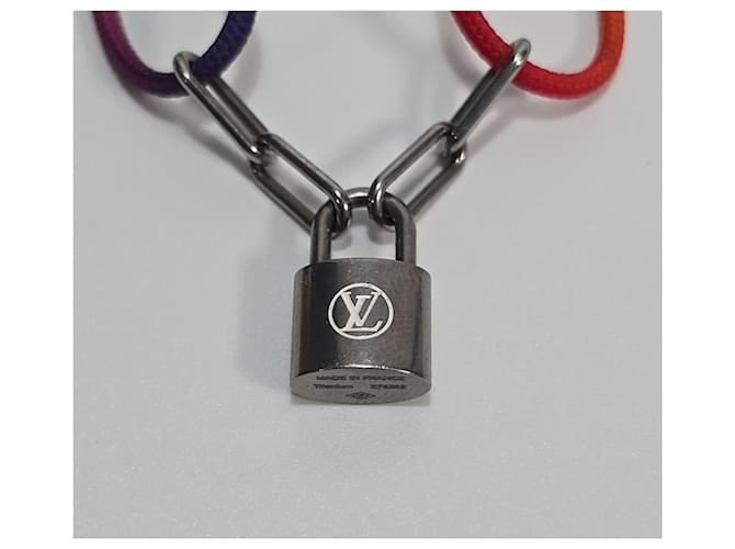 Louis Vuitton Bracciale Silver Lockit Virgil Abloh Arancione - vista 3