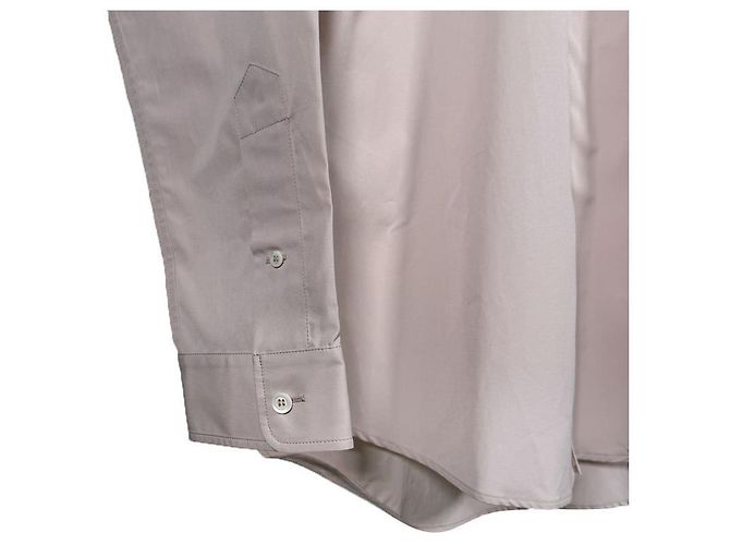 Miu Miu Camisa oversized de popeline com logo bordado Rosa opala Branco - vista 7