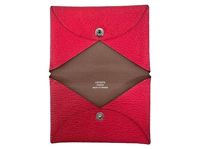 Hermès Tarjetero Calvi Cartera Business Texas Pink Rosa - vista 10