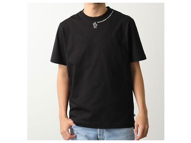 Moncler Baumwoll-T-Shirt mit Logo Schwarz - Ansicht 2