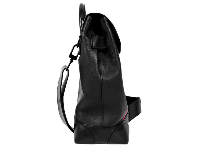 Louis Vuitton Borsa Tote Virgil Abloh Taiga Rainbow Steamer Nero - vista 7