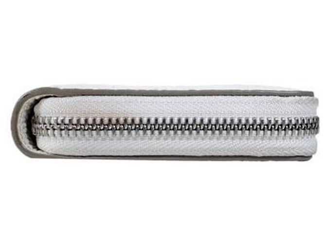 Maison Martin Margiela Luxury Stitch Leather Zip Long Wallet White - view 6