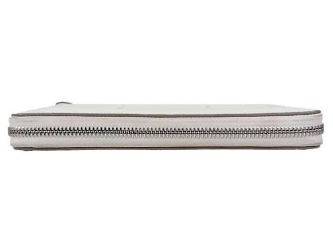 Maison Martin Margiela Luxury Stitch Leather Zip Long Wallet White - view 7