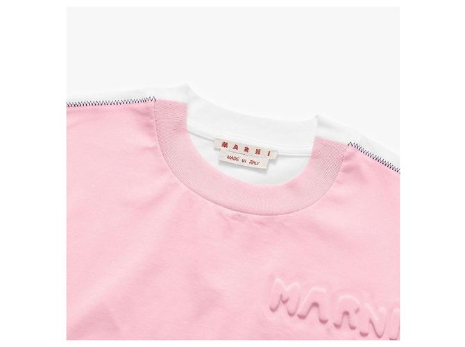 Marni Kurzärmeliges Logo-T-Shirt für Damen Weiß - Ansicht 6