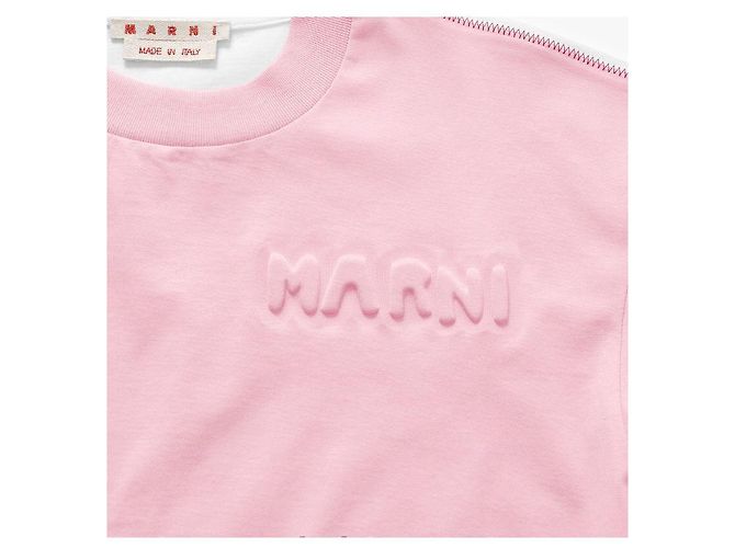Marni Kurzärmeliges Logo-T-Shirt für Damen Weiß - Ansicht 7