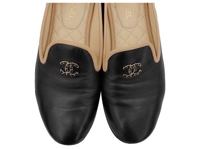 Chanel Ballerine bicolore in pelle di agnello Marrone - vista 12