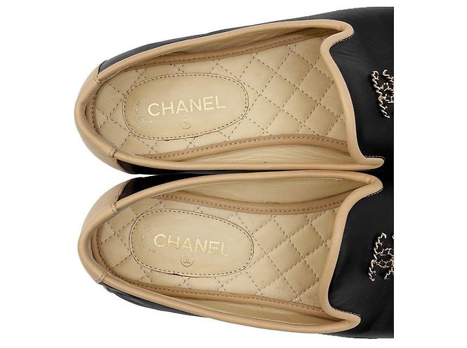 Chanel Ballerine bicolore in pelle di agnello Marrone - vista 14