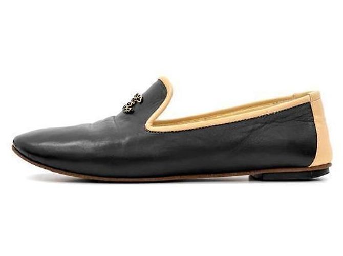 Chanel Ballerine bicolore in pelle di agnello Marrone - vista 2