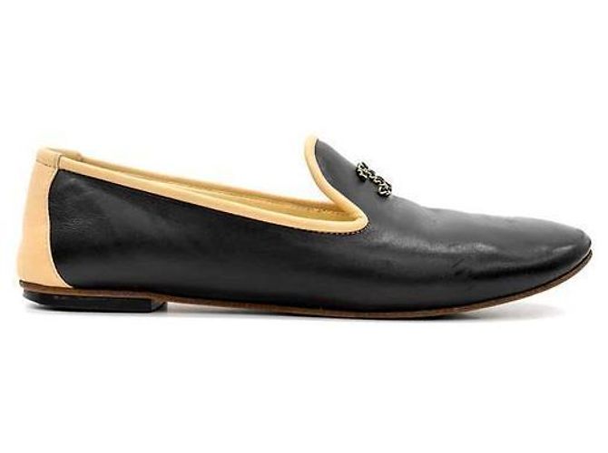 Chanel Ballerine bicolore in pelle di agnello Marrone - vista 5
