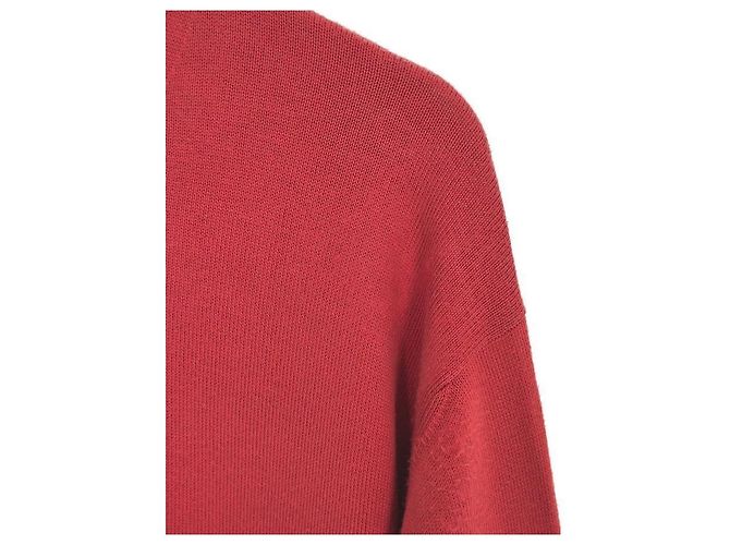Loro Piana Langarm-Strick-T-Shirt aus Baumwolle mit Rundhalsausschnitt für Herren Rot - Ansicht 5