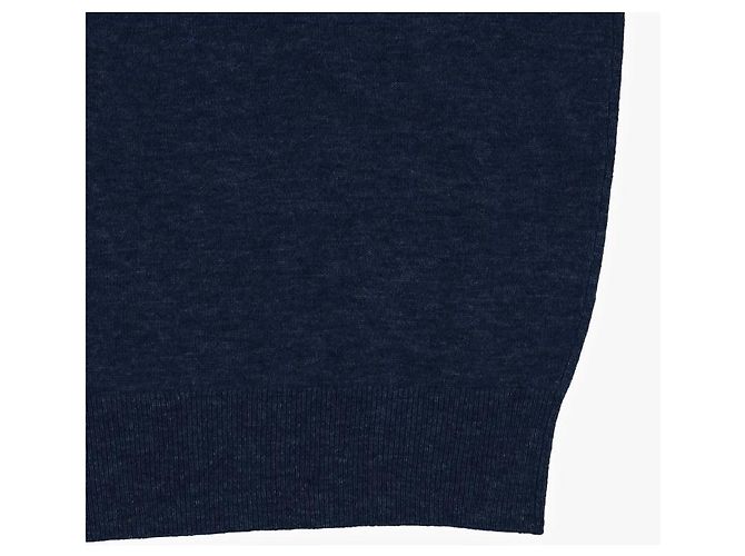 Acne Suéter de malha azul marinho mesclado com logo Preto - vista 7