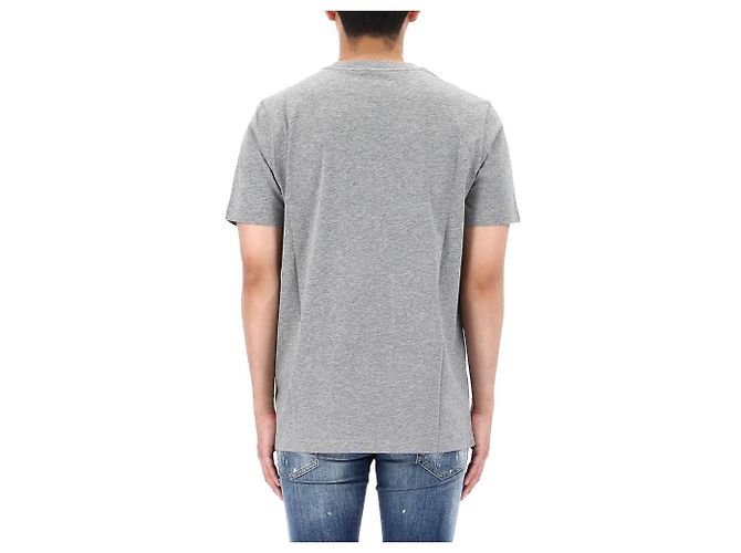 Moncler Baumwoll-T-Shirt mit Lucky Chance Logo-Patch Größe Silber - Ansicht 4