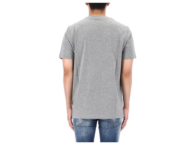 Moncler Baumwoll-T-Shirt mit Lucky Chance Logo-Patch Größe Silber - Ansicht 7