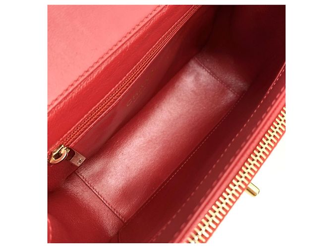 Chanel Borsa Tote Crossbody Caviar Business Affinity Gold Piccola Rosso - vista 11