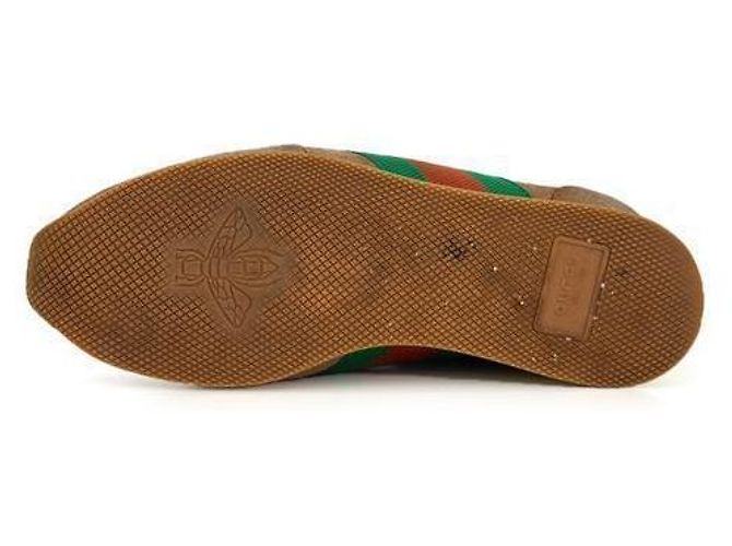 Gucci Sneakers basse Rocket in scamosciato GG Web da donna Beige Marrone - vista 10