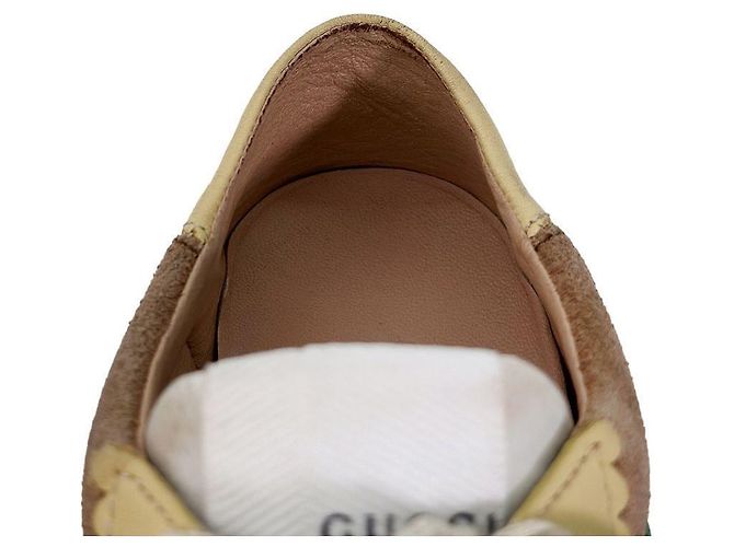 Gucci Sneakers basse Rocket in scamosciato GG Web da donna Beige Marrone - vista 15