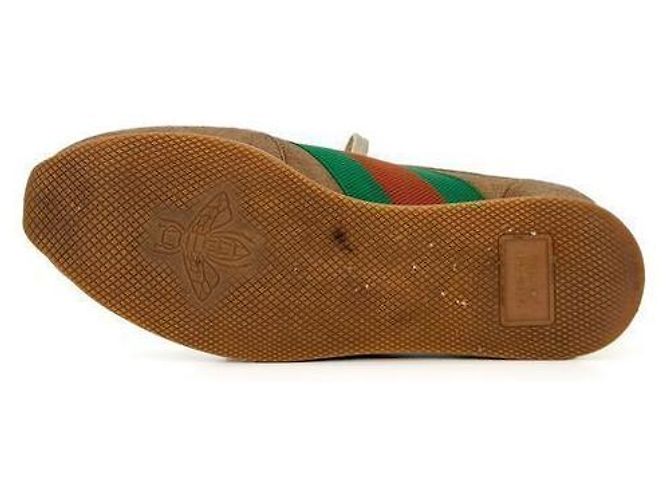 Gucci Sneakers basse Rocket in scamosciato GG Web da donna Beige Marrone - vista 9