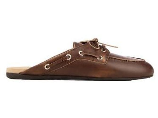 Miu Miu Mule in pelle slavata Marrone - vista 4