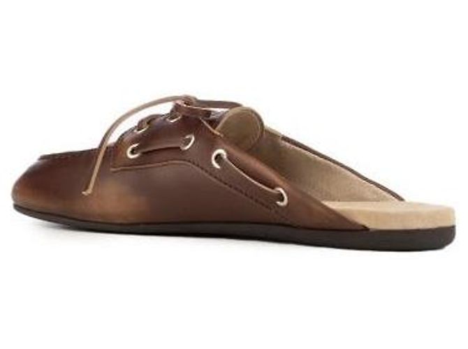 Miu Miu Mule in pelle slavata Marrone - vista 6