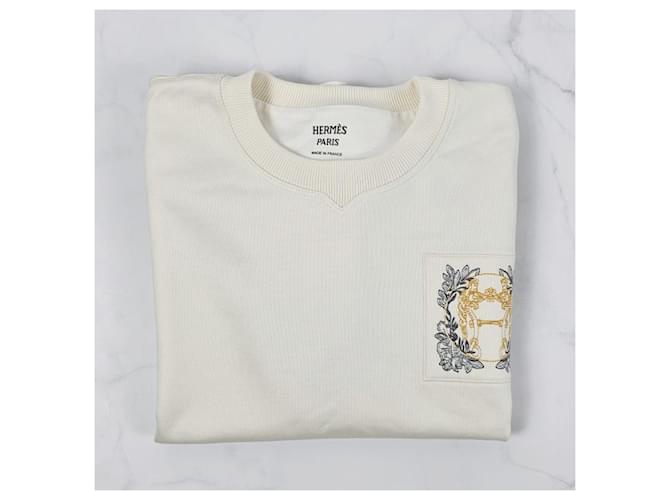 Hermès Bestickter Kurzarm-Sweatshirt für Damen Mehrfarben - Ansicht 12