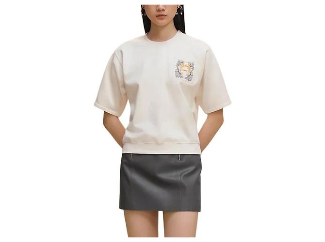 Hermès Bestickter Kurzarm-Sweatshirt für Damen Mehrfarben - Ansicht 2