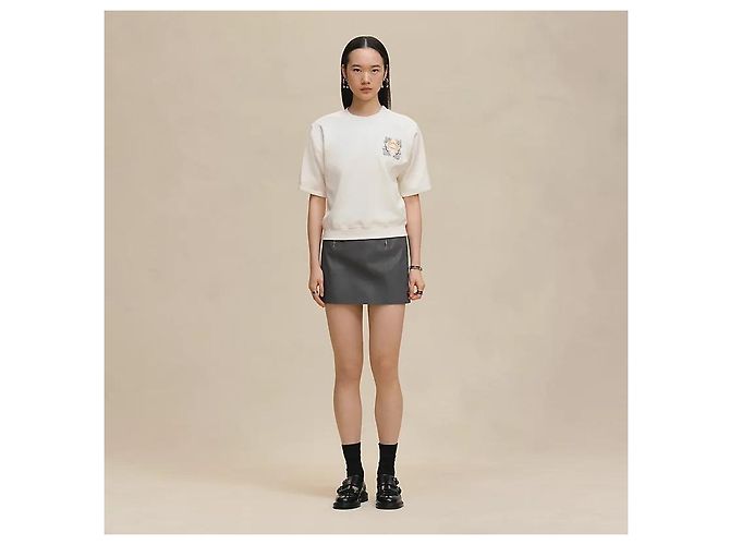 Hermès Bestickter Kurzarm-Sweatshirt für Damen Mehrfarben - Ansicht 6