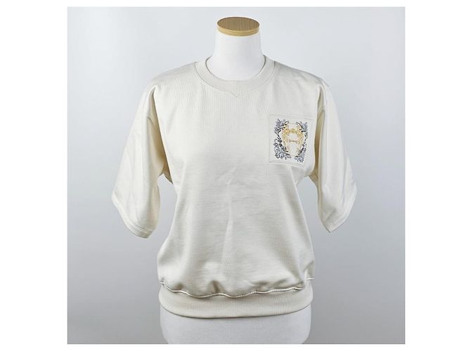 Hermès Bestickter Kurzarm-Sweatshirt für Damen Mehrfarben - Ansicht 7