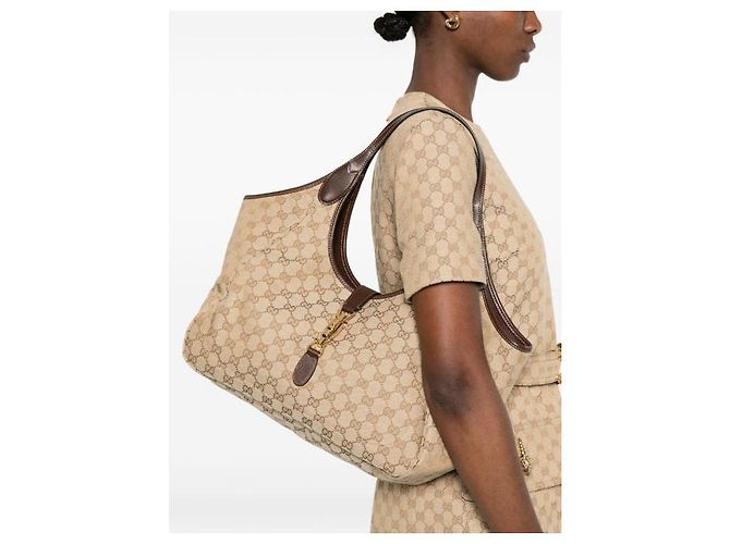 Gucci Borsa Tote Medium Marrone - vista 6
